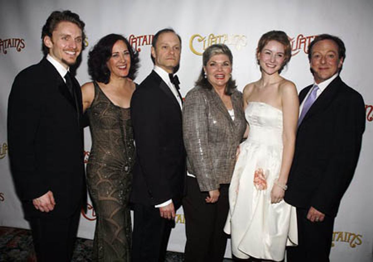 Jason Daniely, Karen Ziemba, David Hyde Pierce, Debra Monk, Jill Paice, and Ed Hibbert at 
