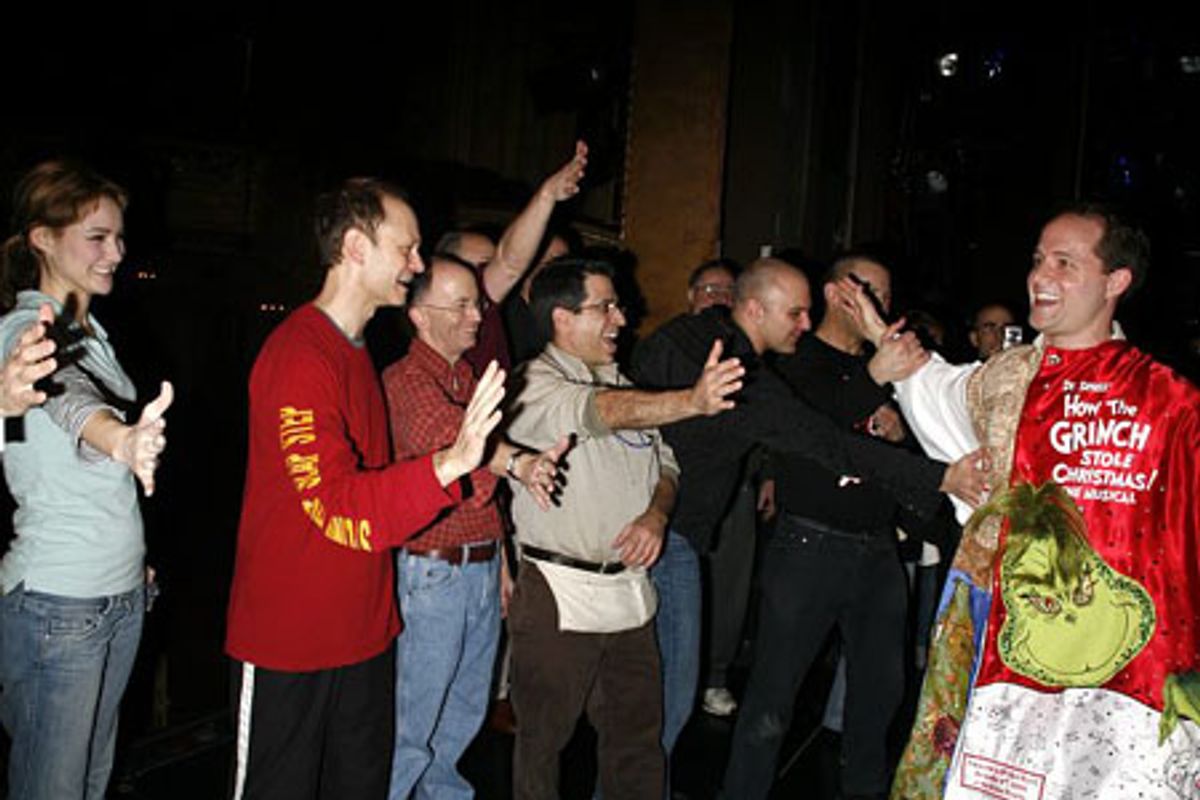 David Eggers with David Hyde Pierce and cast at 