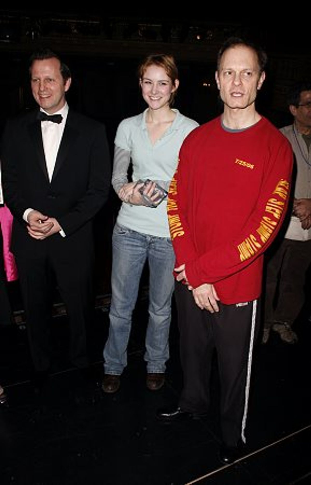 Choreographer Rob Ashford, Jill Paice and David Hyde Pierce at 