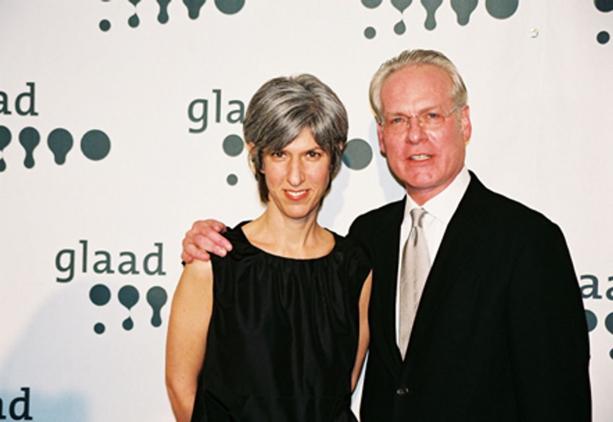 Lauren Zalaznick (President of Bravo TV) and Nominee Tim Gunn at 