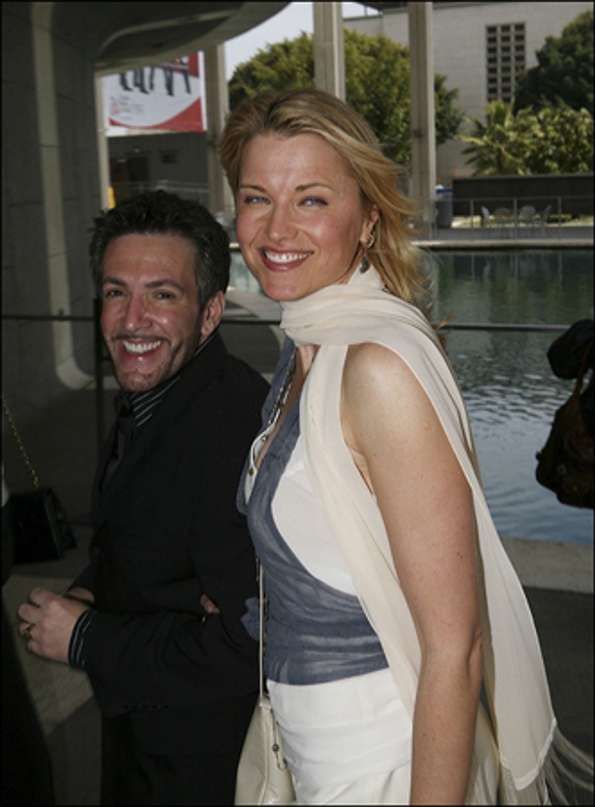 Eric Vetro and Lucy Lawless at 