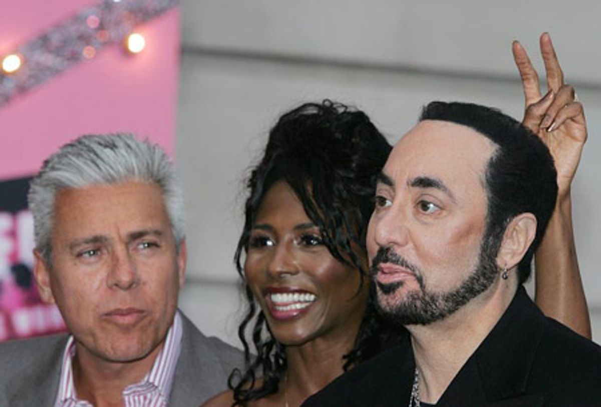 David Ian, Sinitta and David Gest at 