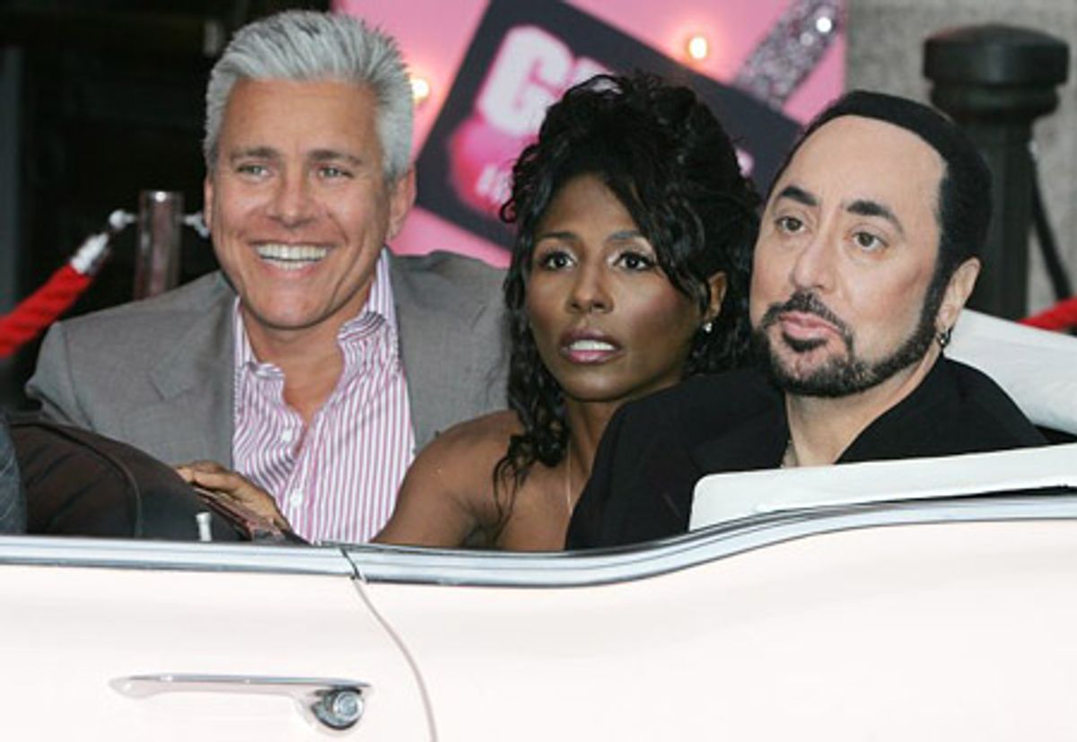 David Ian, Sinitta and David Gest at 