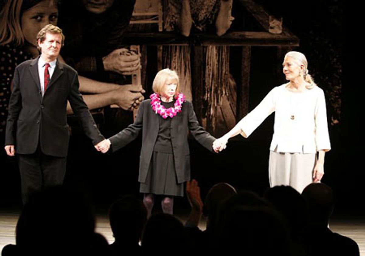 David Hare, Vanessa Redgrave and Joan Didion at 