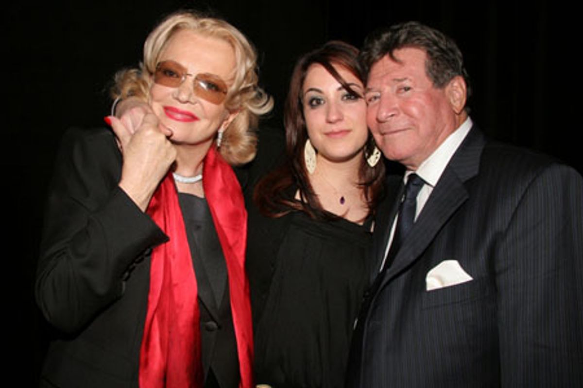 Gena Rowlands with grandaughter, Gina Cassaevetes and Robert Forrest at 