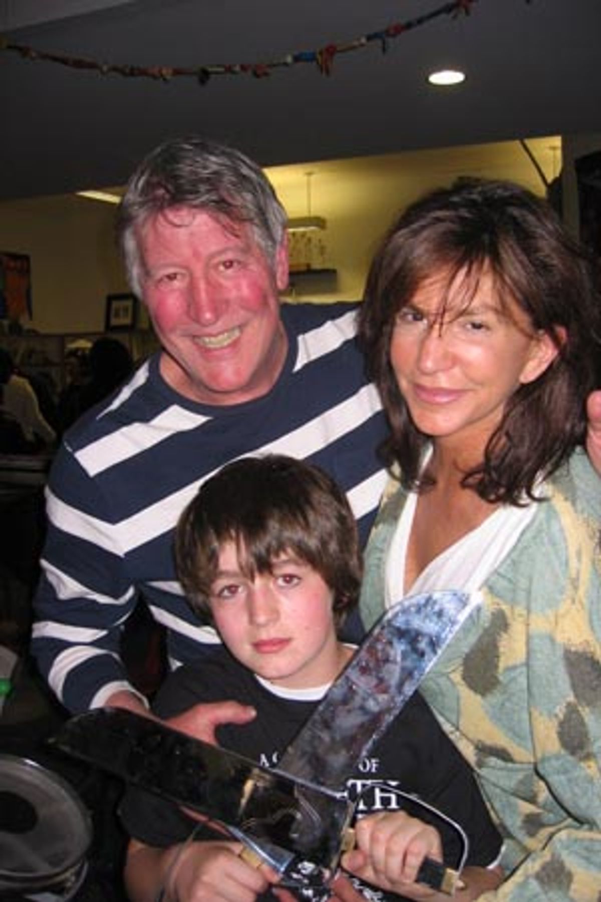 David Geiser and Mercedes Ruehl with son and Hayground student Jake Ruehl at 