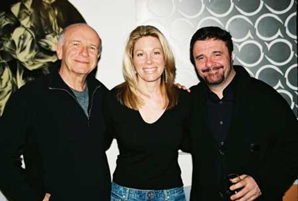 Terrence McNally, Marin Mazzie, Nathan Lane at 