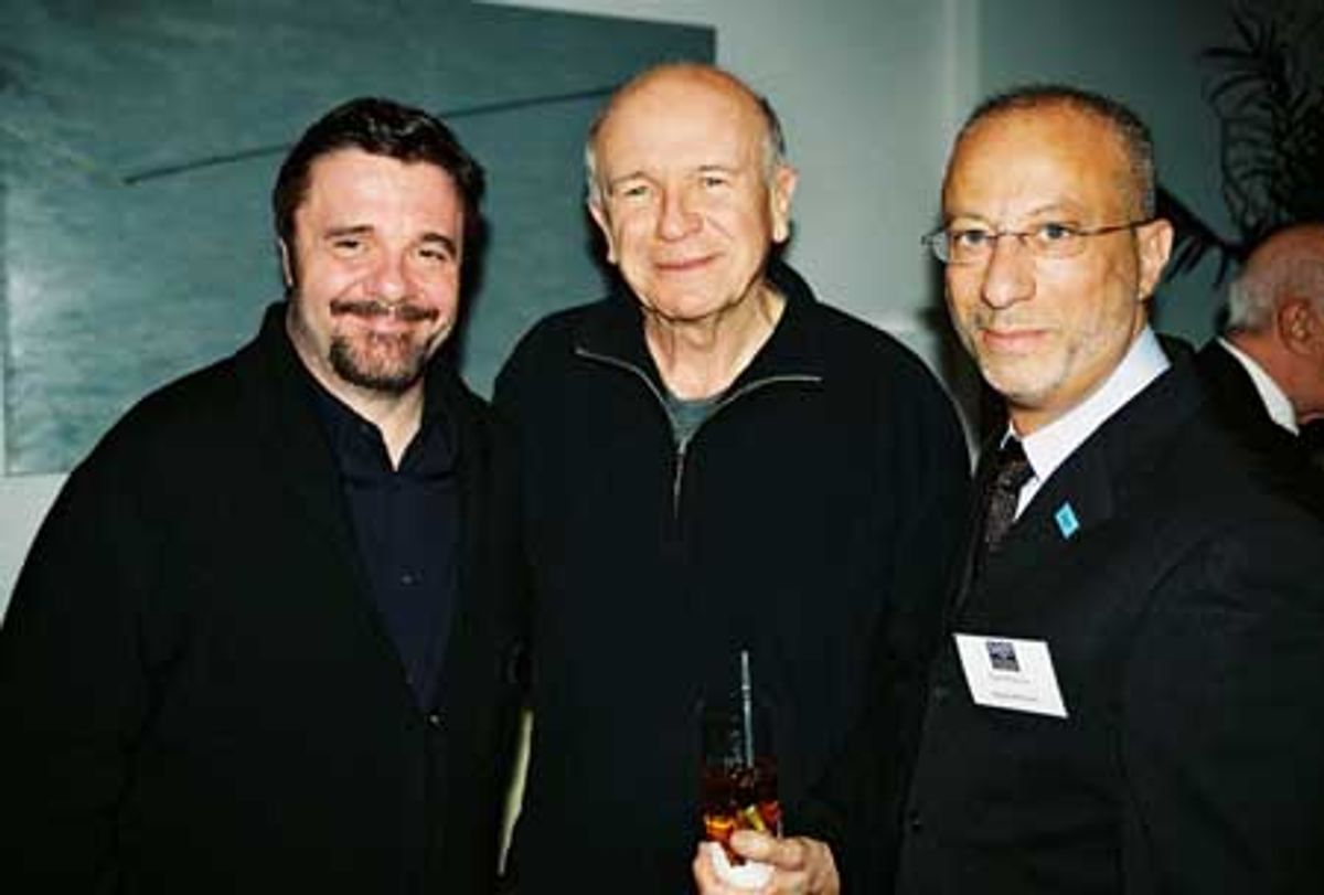 Nathan Lane, Terrence McNally, and Mark D'Alessio (S.A.G.E. Board of Directors) at 