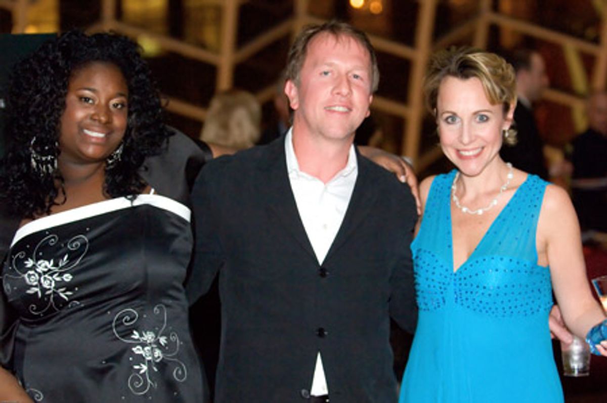 Tiffany White ( youth performer Covenant House), Leo Carlin, Covenant House and Carter Calvert at 