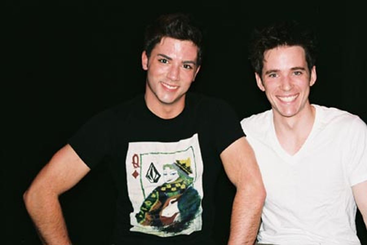 Chad McCallon (Hugh/Greek Chorus) and Jimmi Kilduff (Aidan/Matthew Shepard)  at 