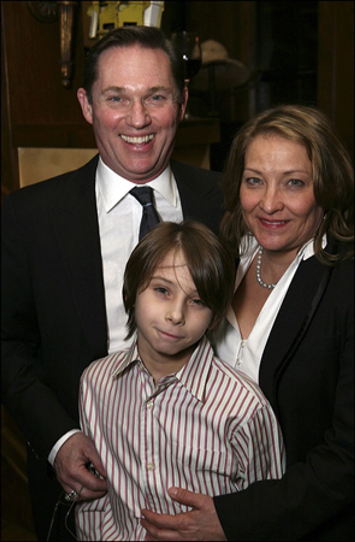 Richard Thomas with son Montana and wife Georgiana at 