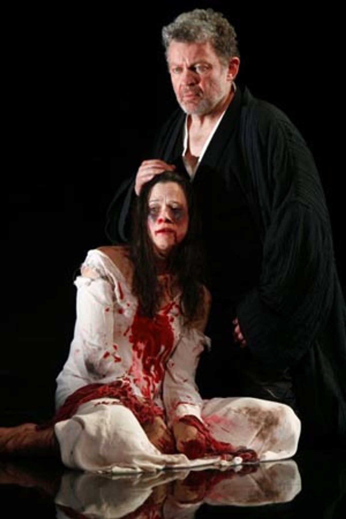Colleen Delany as Lavinia and Sam Tsoutsouvas as Titus at Titus Andronicus in D.C.