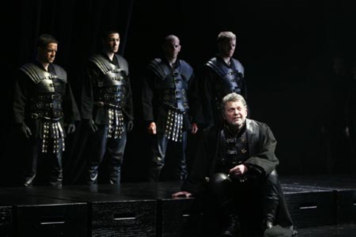 Christopher Scheeren as Quintus, Danny Binstock as Mutius, Chris Genebach as Lucius, David Murgittroyd as Martius and Sam Tsoutsouvas  at 