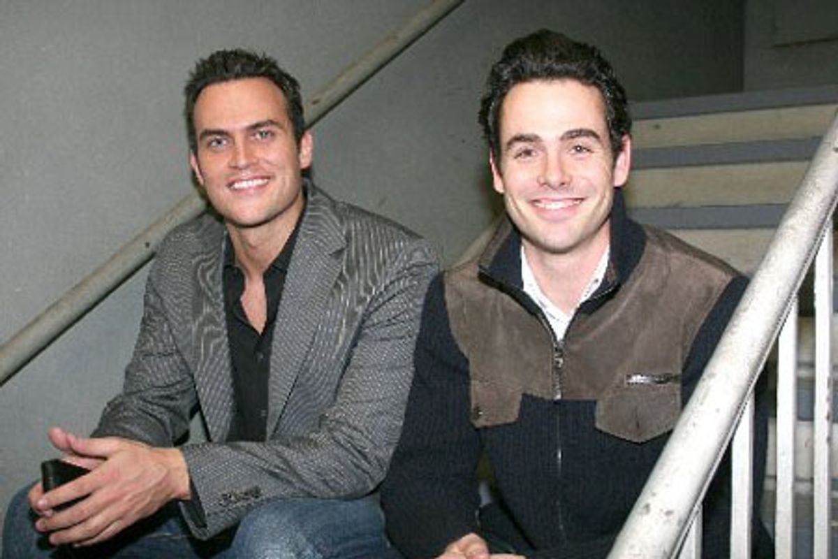 Cheyenne Jackson and Chad Doreck at 