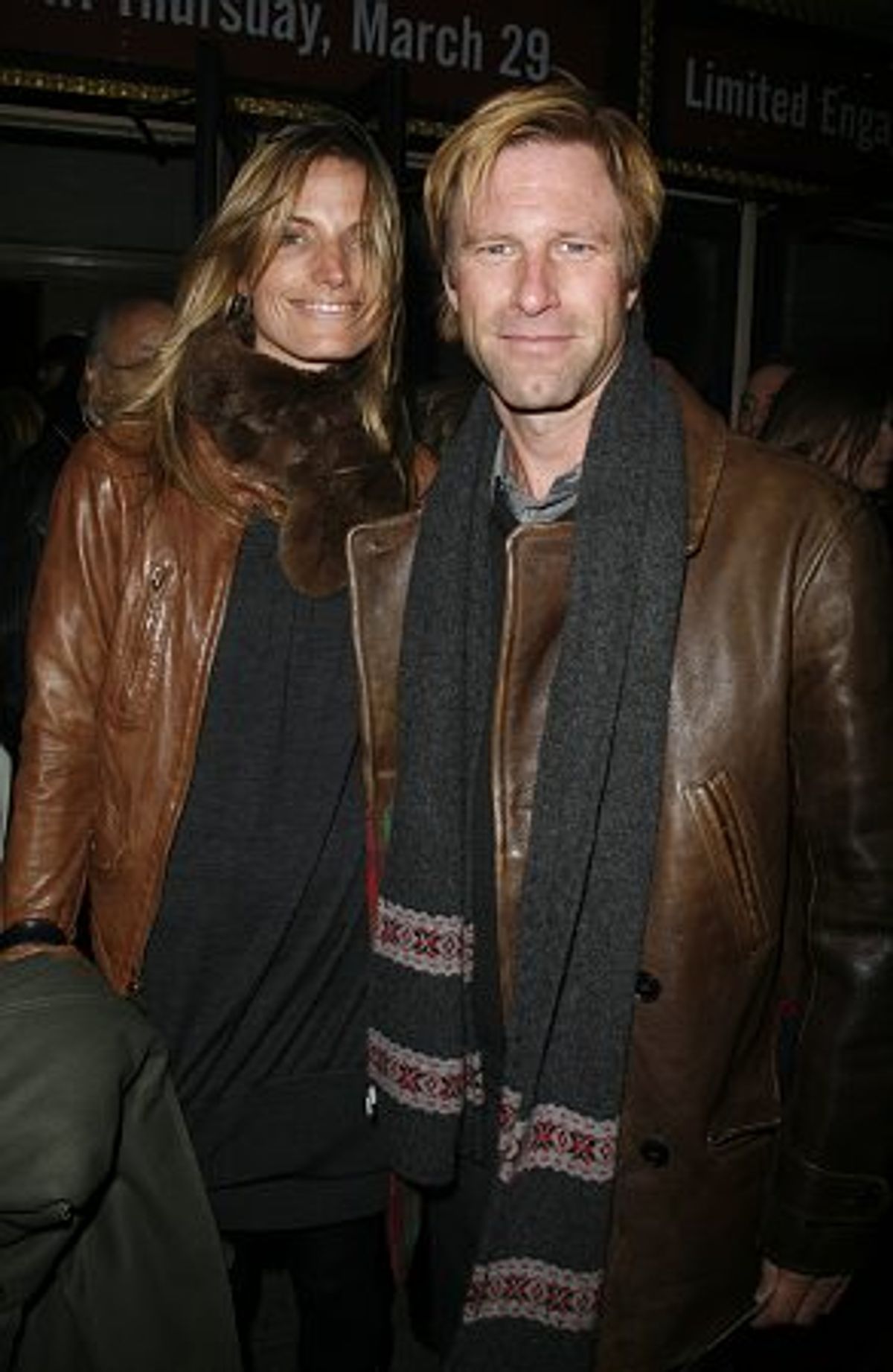 Ashley Wick and Aaron Eckhart  at 