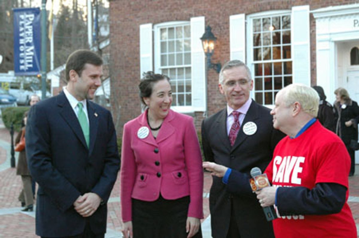 Senator Thomas Kean, Diane Claussen â€“ Paper Mill Managing Director, and Mark S. Hoebee - Paper Mill Acting Artistic Director 
 at 