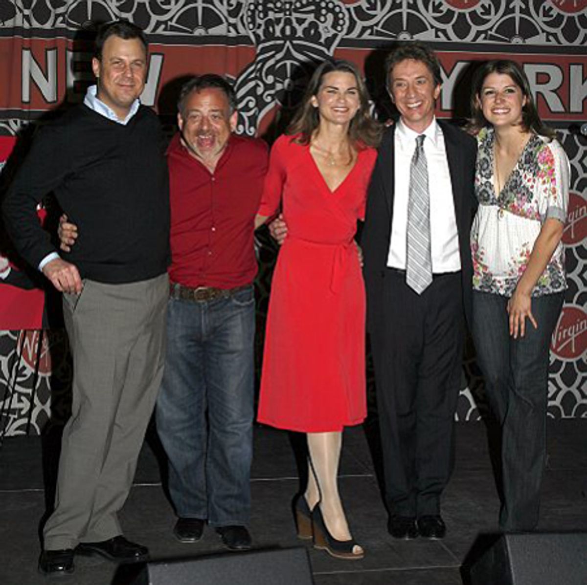 Brooks Ashmanskas, Marc Shaiman, Mary Birdsong, Martin Short and Nicole Parker at 