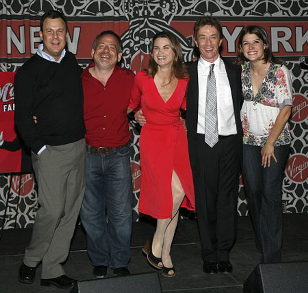 Brooks Ashmanskas, Marc Shaiman, Mary Birdsong, Martin Short and Nicole Parker at 