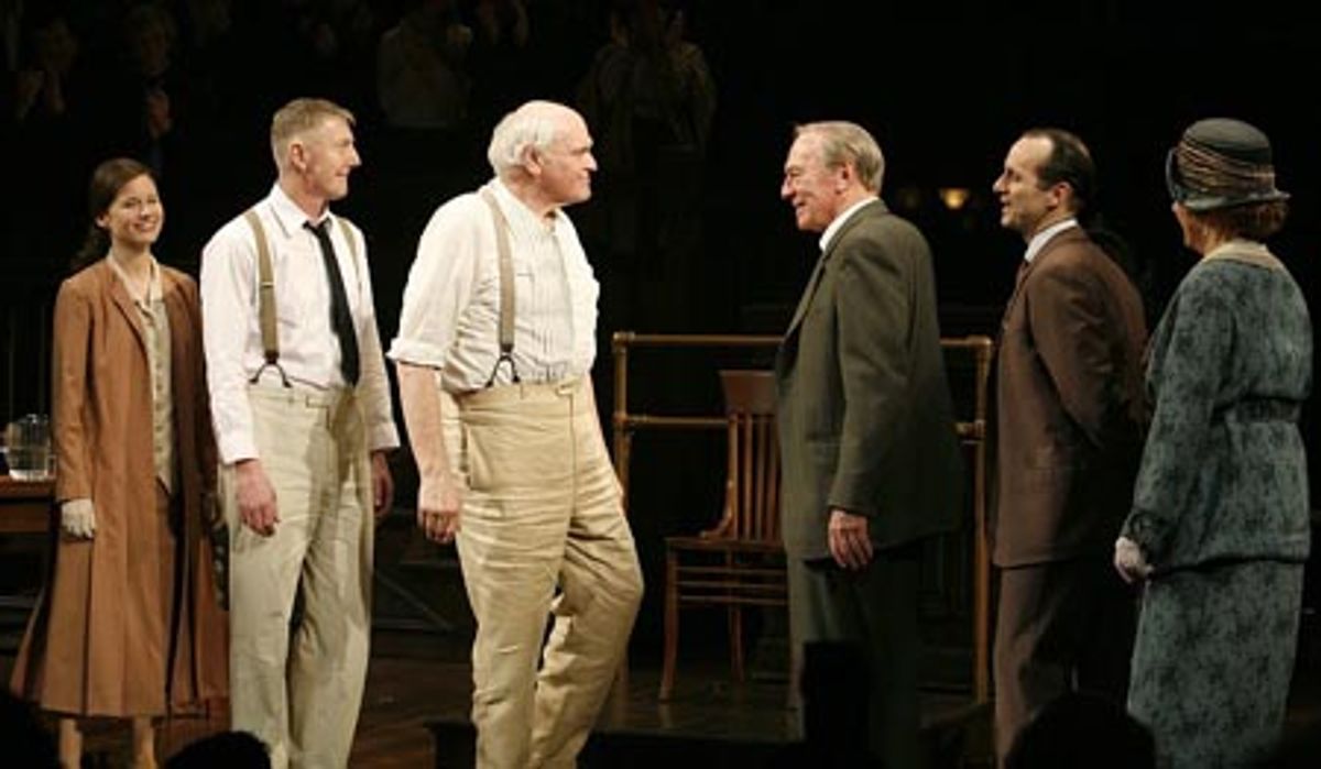 Brian Dennehy and Christopher Plummer with cast members Maggie Lacey, Byron Jennings, Denis O'Hare and Beth Fowler at 