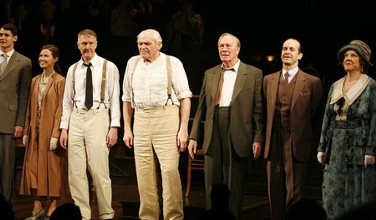 Brian Dennehy and Christopher Plummer with cast members Maggie Lacey, Byron Jennings, Denis O'Hare and Beth Fowler at 