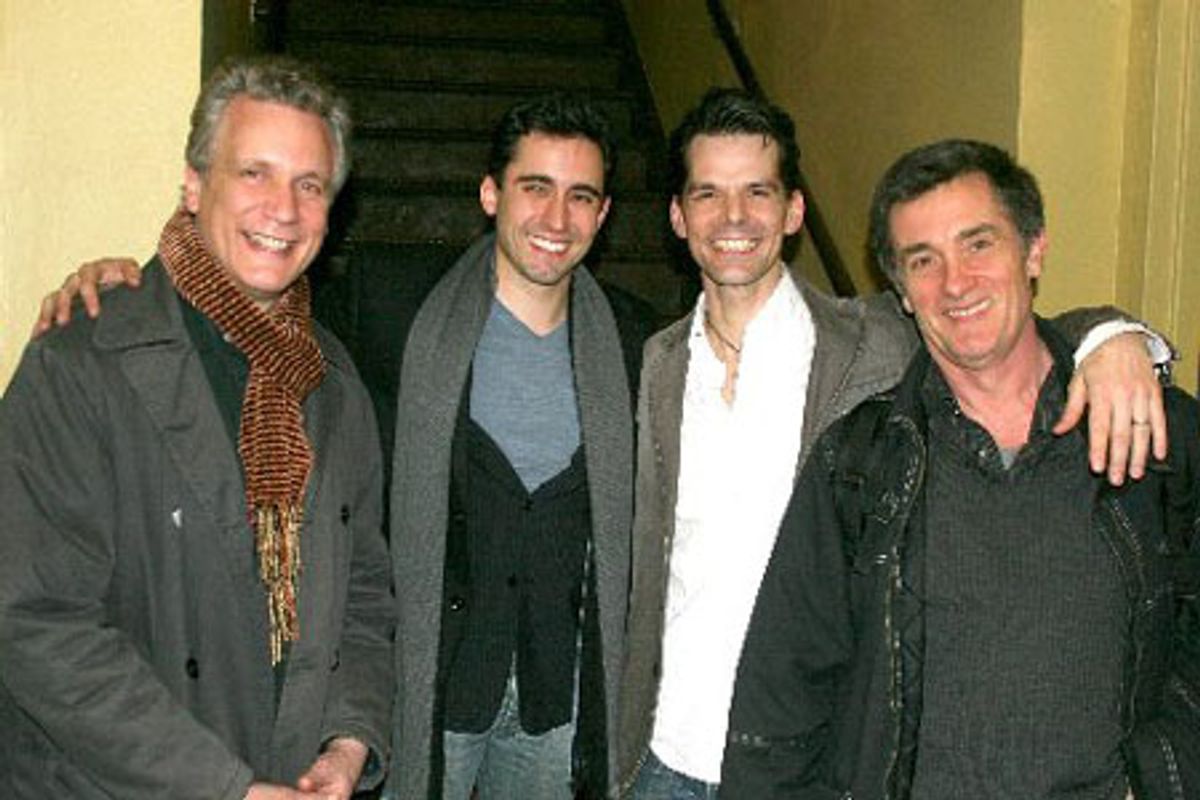 Rick Elice, John Lloyd Young, J. Robert Spencer and Roger Rees at 