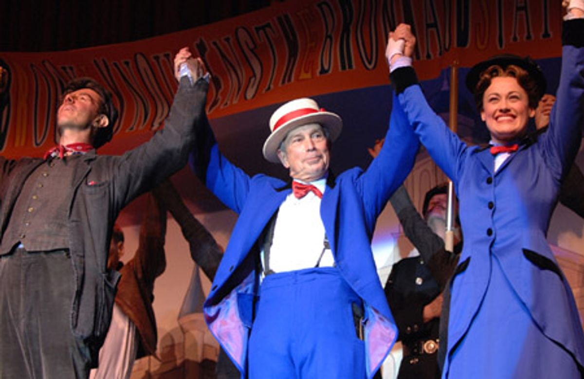 Gavin Lee, Mayor Michael Bloomberg and Ashley Brown at 