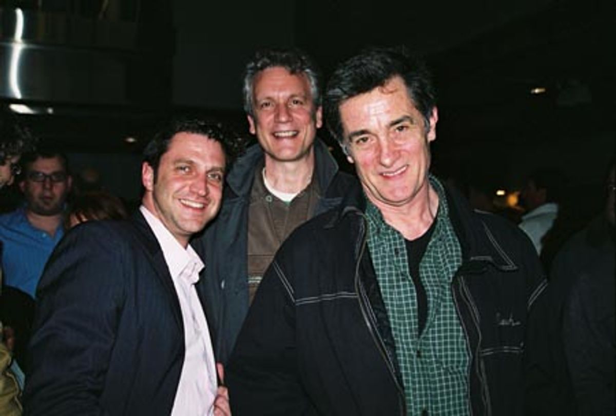Raul Esparza, Rick Elice and Roger Rees at 
