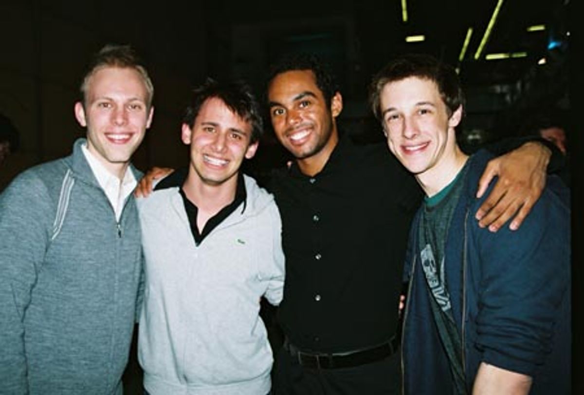 Justin Paul, Benj Pasek, Jesse Nager and Jason Michael Snow at 