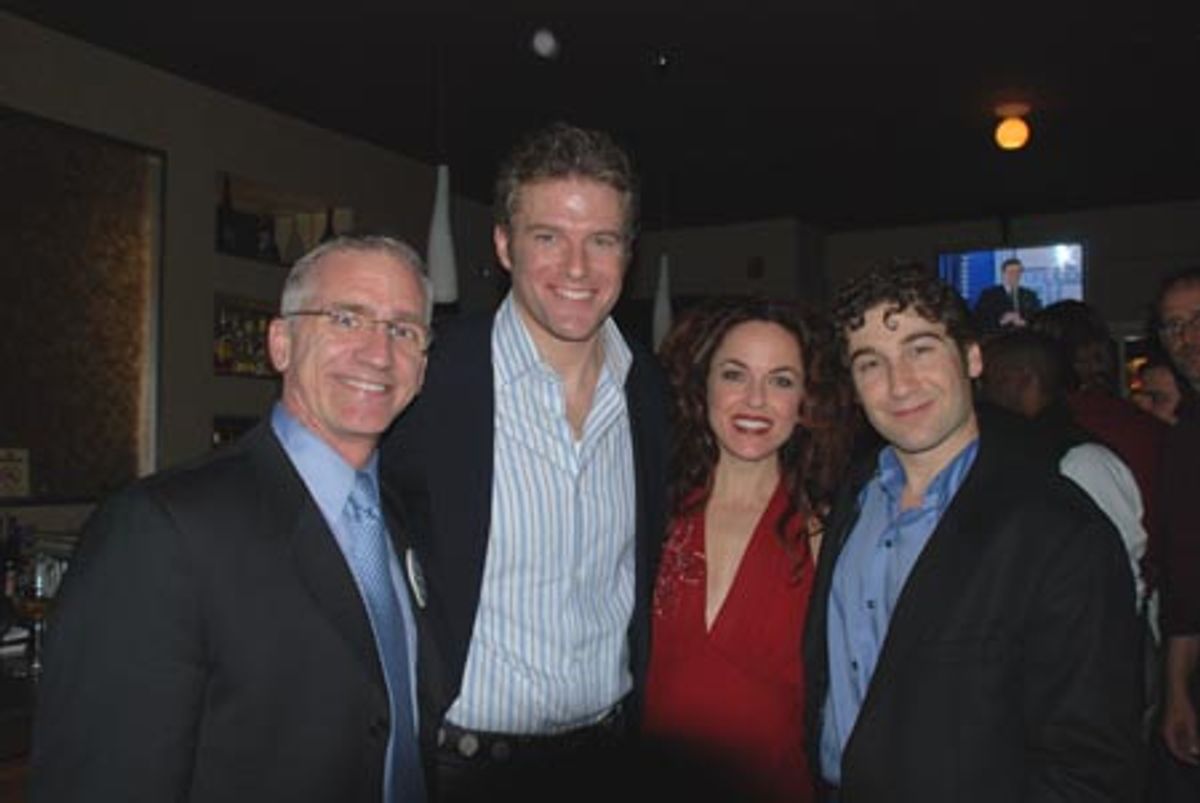 Acting Artistic Director, Edward Watts (Adam), Michelle Dawson (Milly) and Director Scott Schwartz  at 
