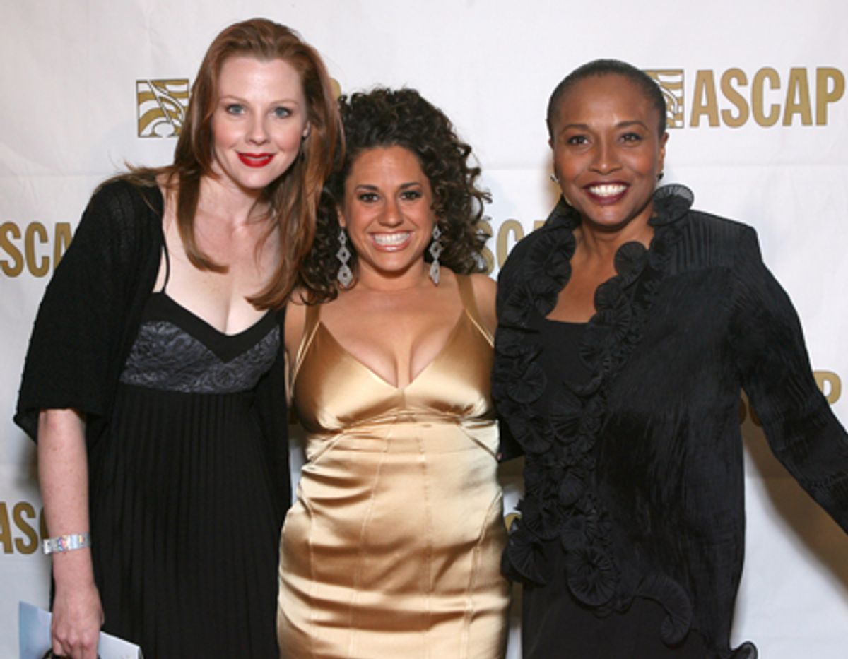 Katie Leonard, Marissa Jaret Winokur and Jenifer Lewis at 
