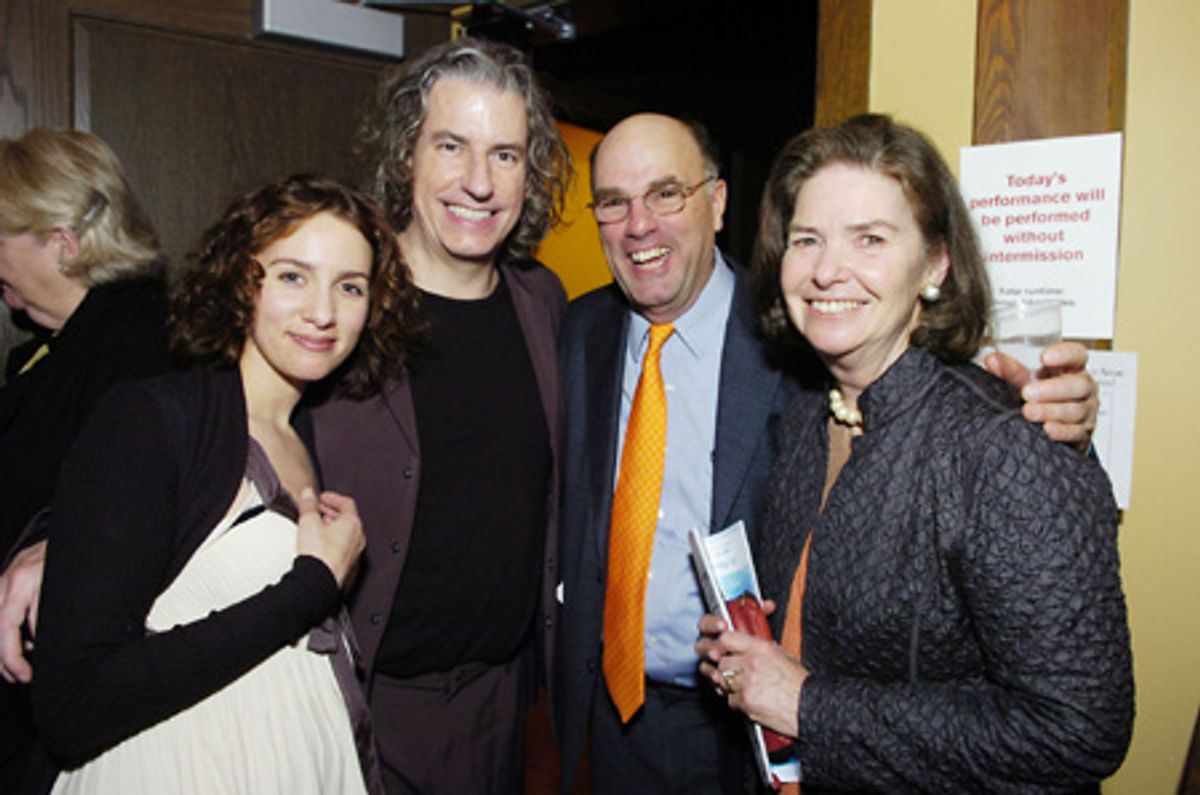 Gabriel Barre, â€"All About Usâ€ director, and Tappan Wilder, nephew of Thornton Wilder and Honorary Chair of the Thornton Wilder Society, with their wives at 