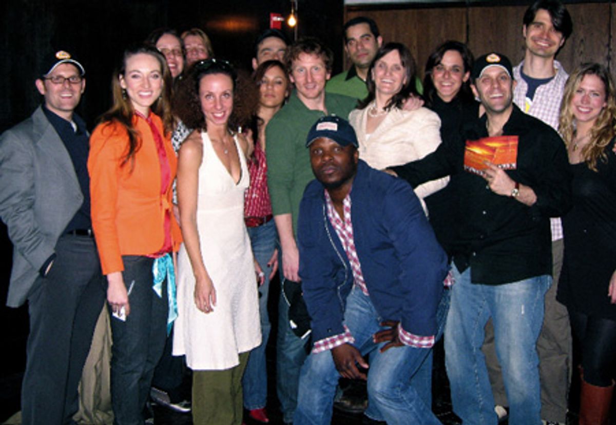 Eirik Gislason (Curly), Elizabeth Davis (Curley's Wife), Justin Swain (Whit), Erika Taurel, Abigail Buell (Associate Producer), Douglas Taurel (Producer) and Matthew Floyd Miller (Slim) at 