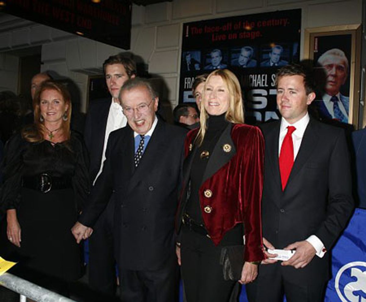 Sarah Ferguson, David Frost, Carina Frost and their son Miles Frost at 