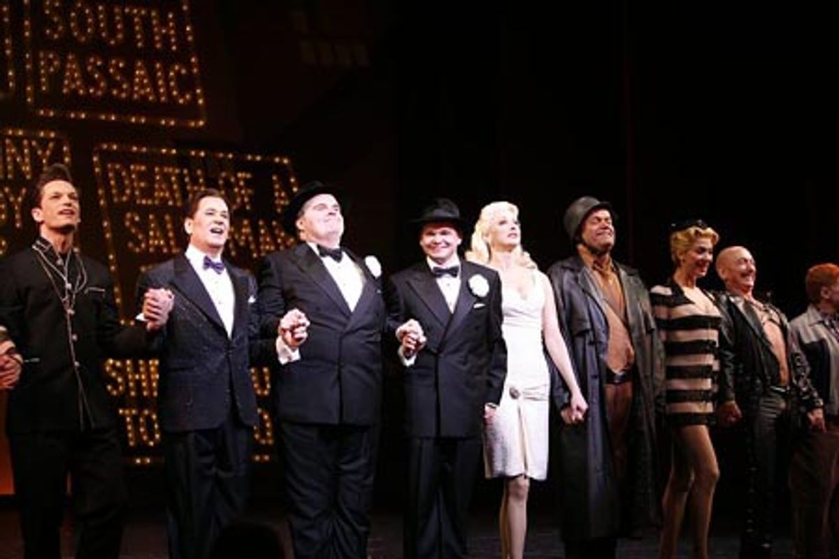 Brad Musgrove, Lee Roy Reams, John Treacy Egan, Hunter Foster, Angie Schworer, Bill Nolte and cast at 