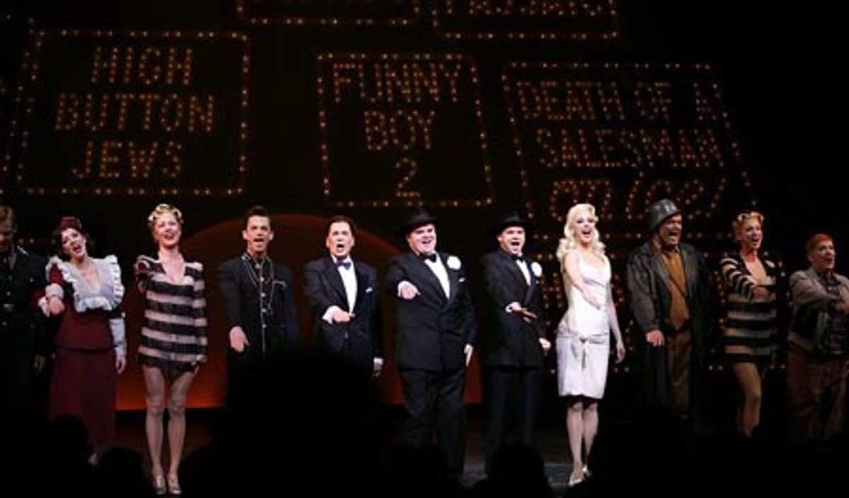 Brad Musgrove, Lee Roy Reams, John Treacy Egan, Hunter Foster, Angie Schworer, Bill Nolte and cast at 