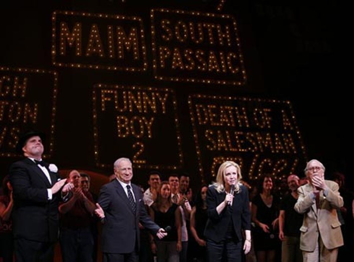 John Treacy Egan, Mel Brooks, Susan Stroman and Mel Brooks at 