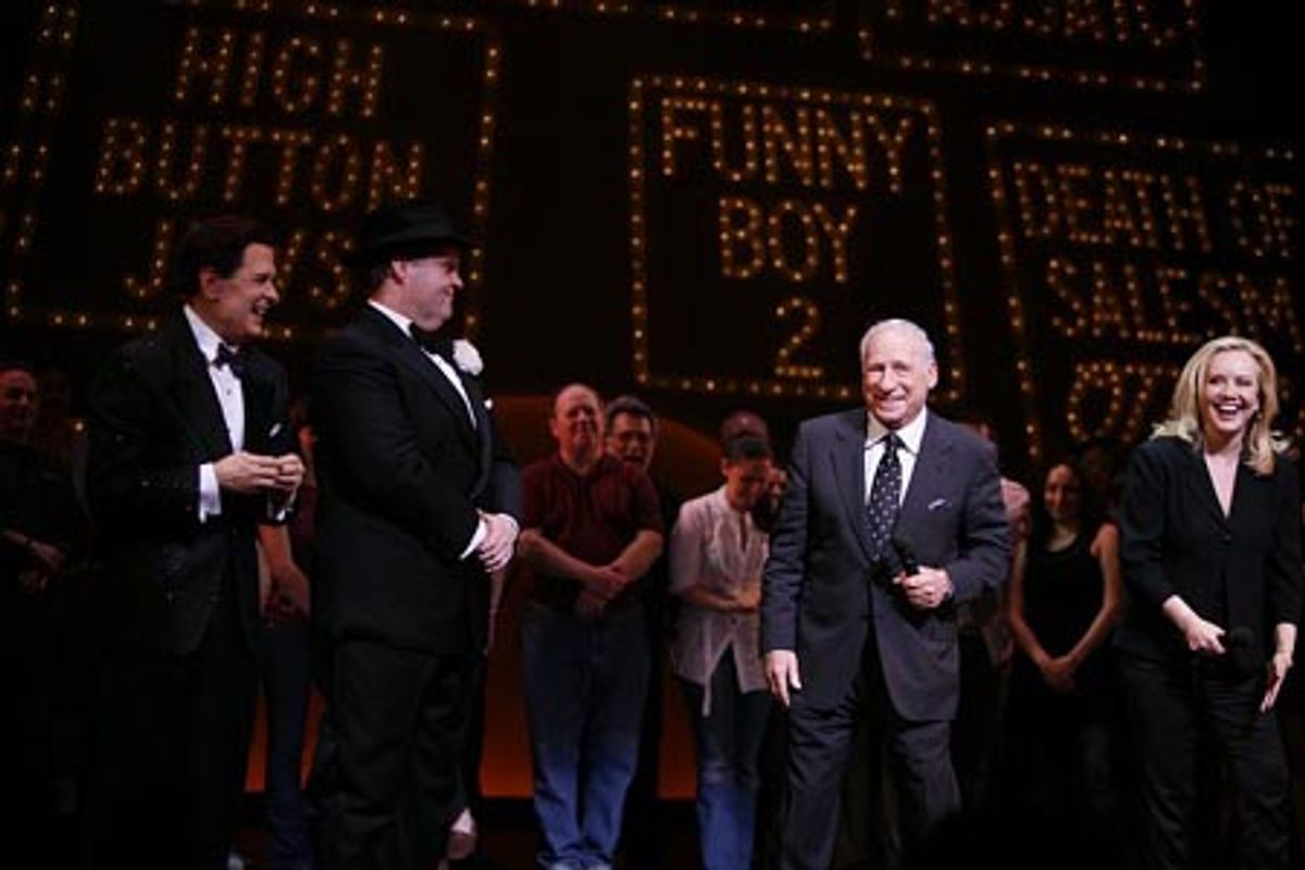 Lee Roy Reams, John Treacy Egan, Mel Brooks and Susan Stroman at 