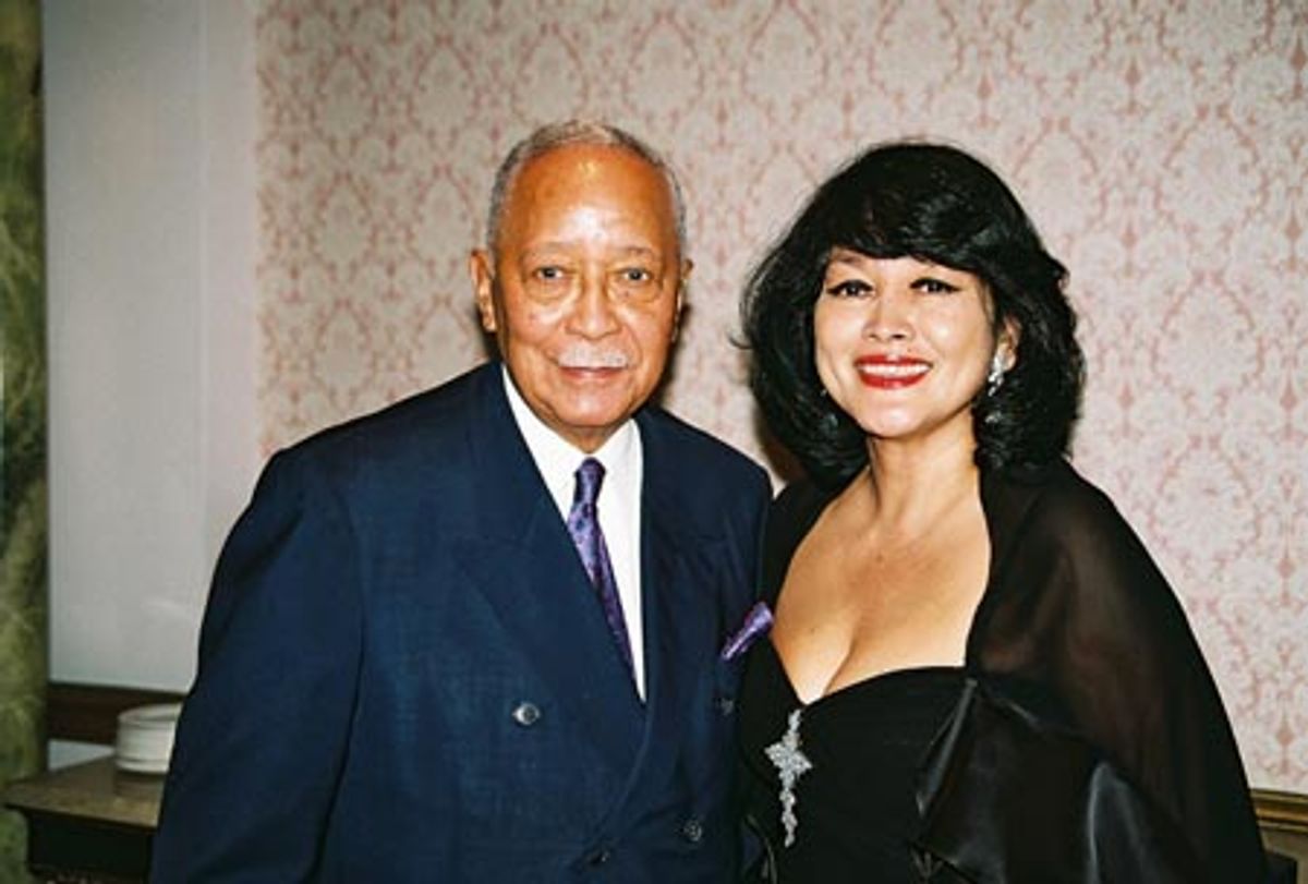 Former New York City Mayor David Dinkins and the evening's co-chair, Lolita Valderrama Savage at 