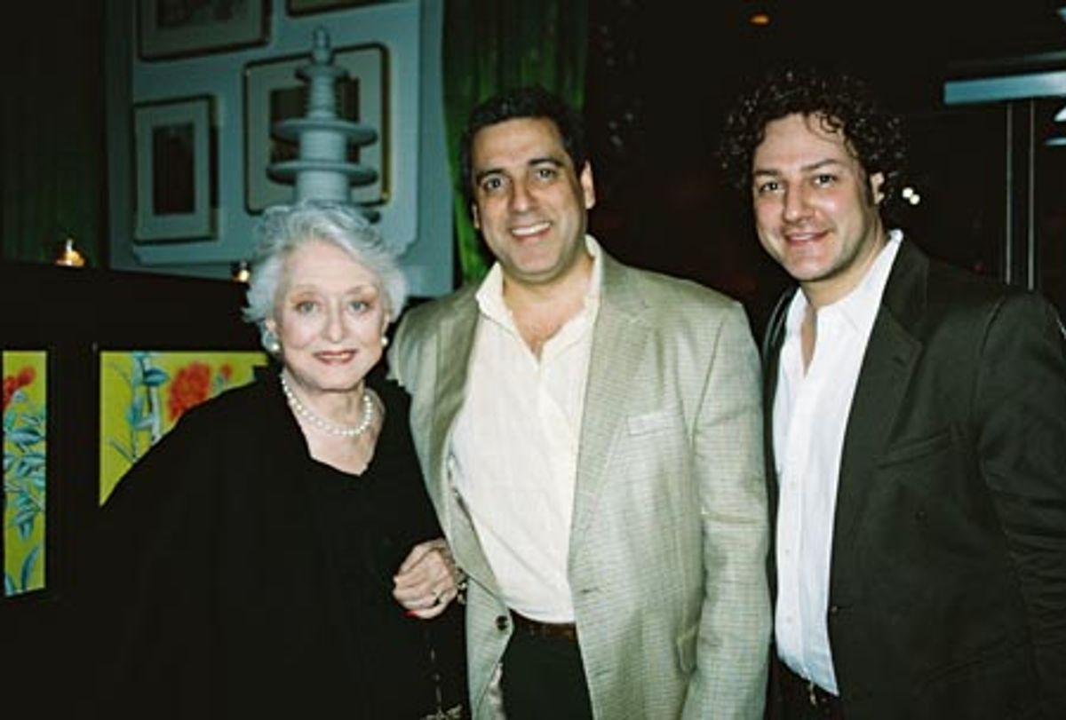 Celeste Holm, Frank Basile and Mike Chiodo at 