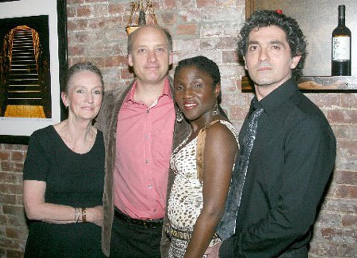 Cast of Spalding Gray: Stories Left to Tell: Kathleen Chalfant, Frank Wood, Hazelle Goodman and Ain Gordon at 