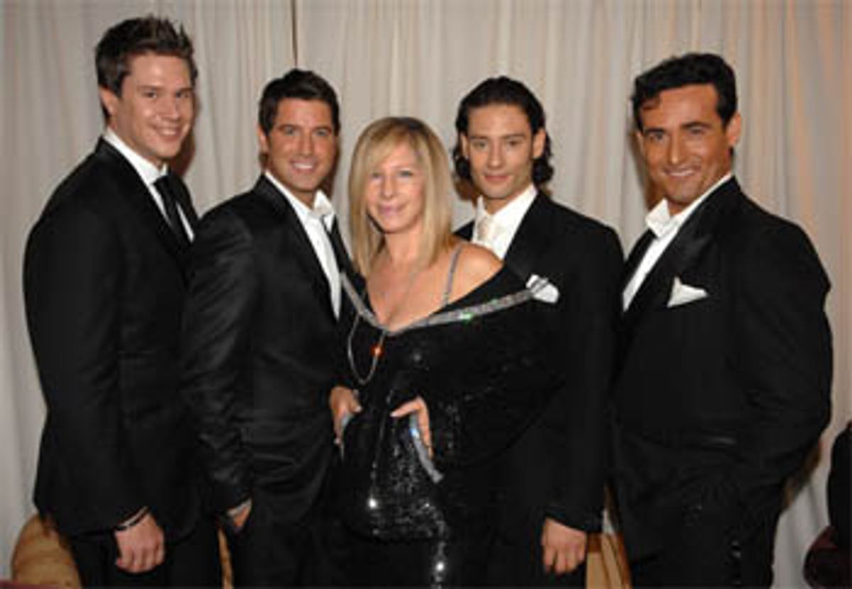 Photo Credit: Barbra Streisand & Il Divo by Kevin Mazur / WireImage at 