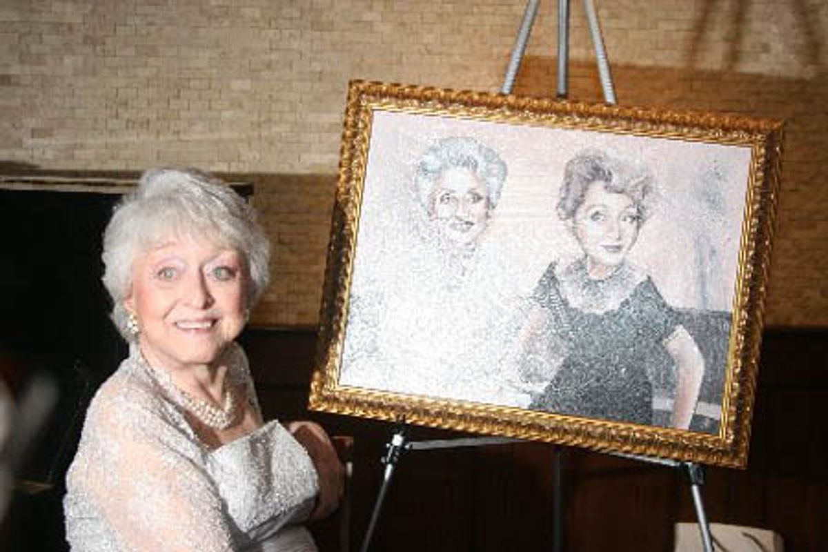 Celeste Holm and her Tony's DiNapoli portrait at 