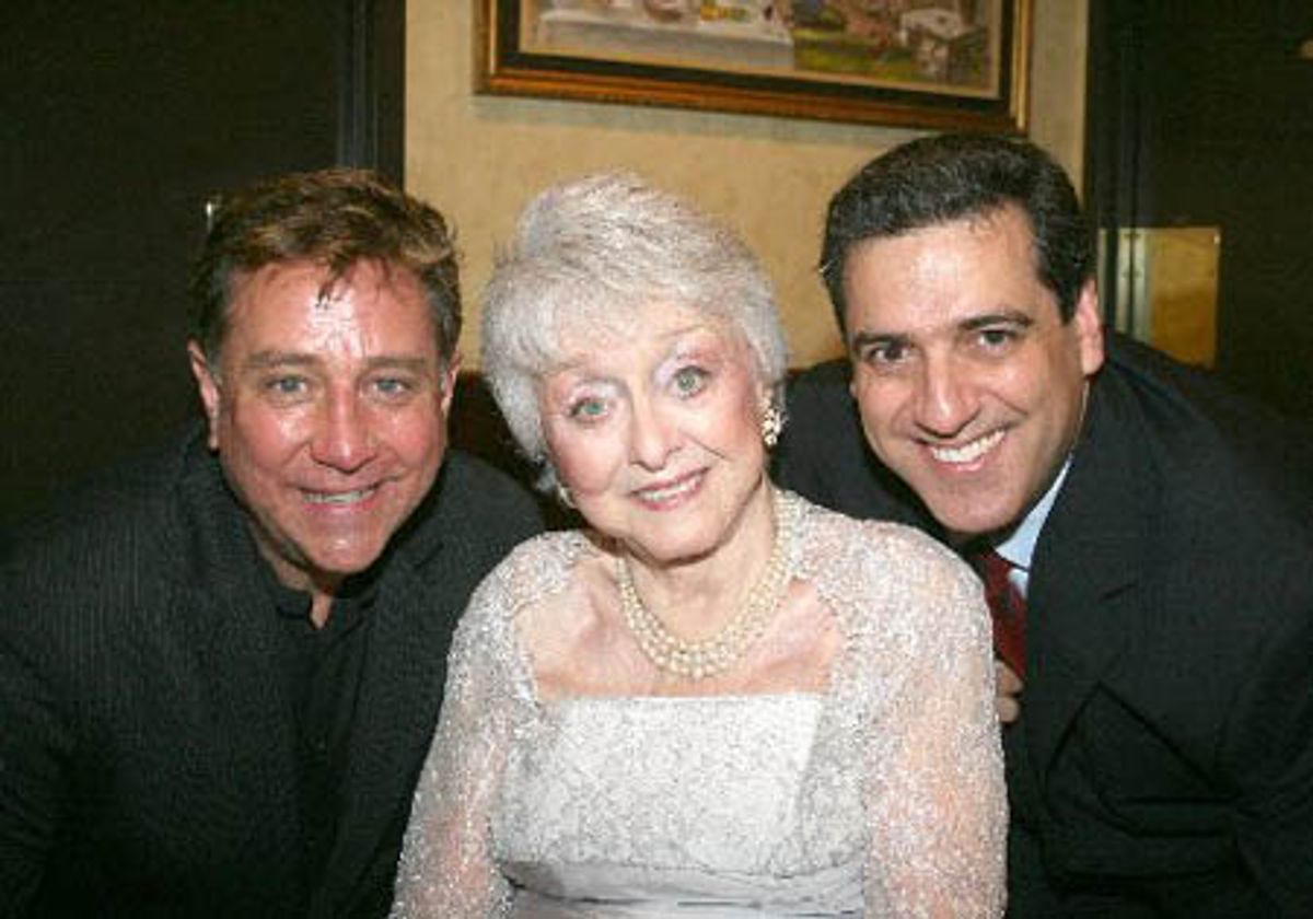Michael Alden, Celeste Holm and Frank Basile at 