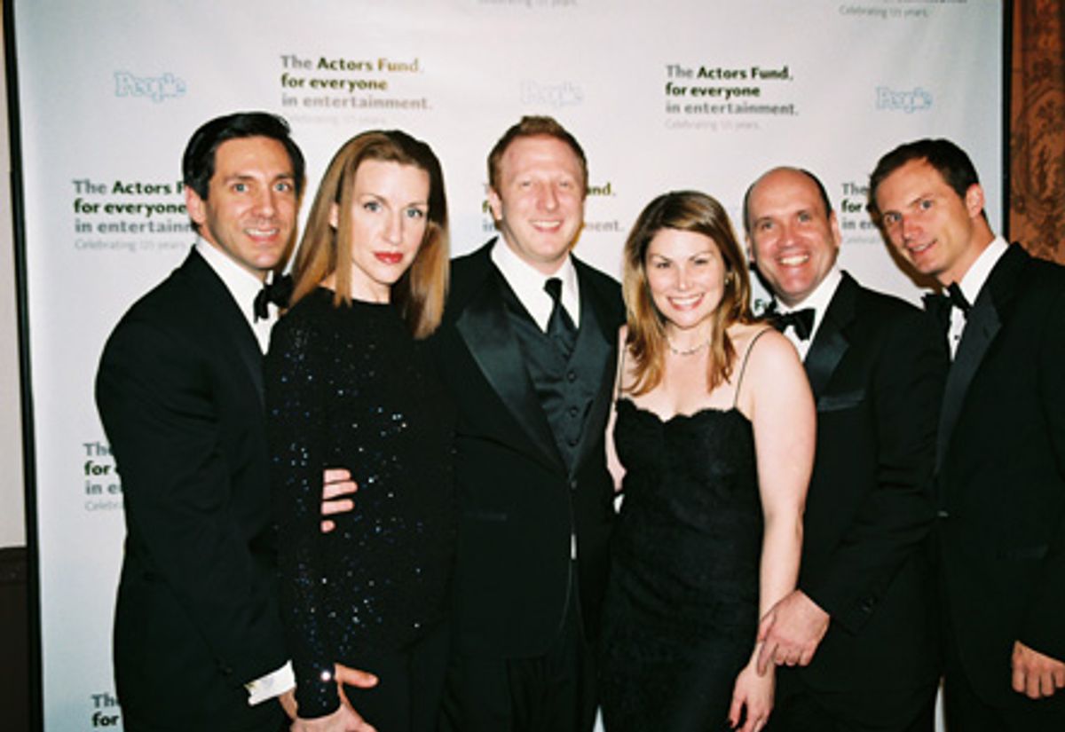 Cast and creative team of [title of show] - Michael Berresse, Susan Blackwell, Hunter Bell, Heidi Blickenstaff, Larry Pressgrove and Jeff Bowen at 