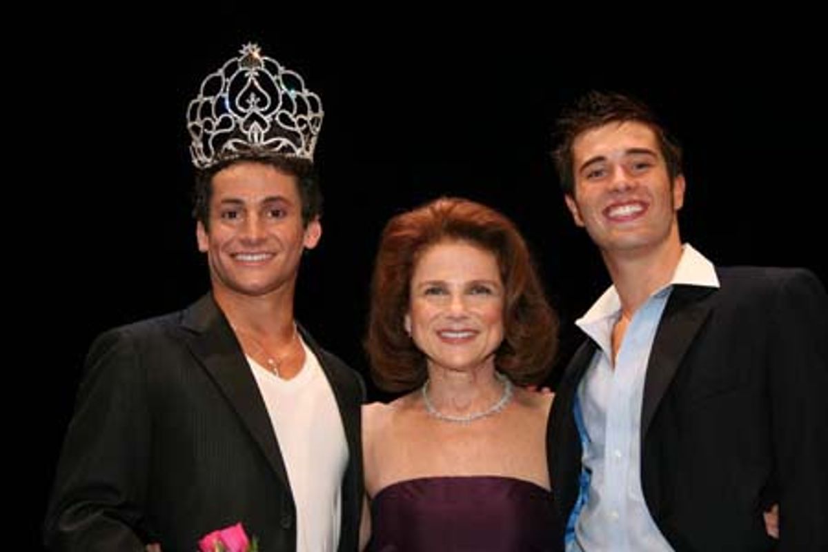 Frankie Grande, Tovah Feldshuh (Host) and Paul McGill (Runner-up) at 
