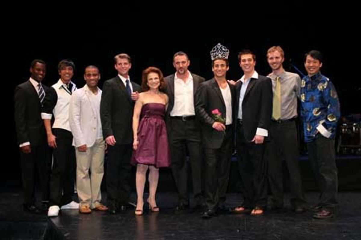 Arbender Robinson, Kenway Kua, Nick Sanchez, Ward Billisen, Tovah Feldshuh, Carl Sciliano (Exe. Director of The Ali Forney Center), Frankie Grande, Paul McGill, Wil Fisher and Kevin Yee at 