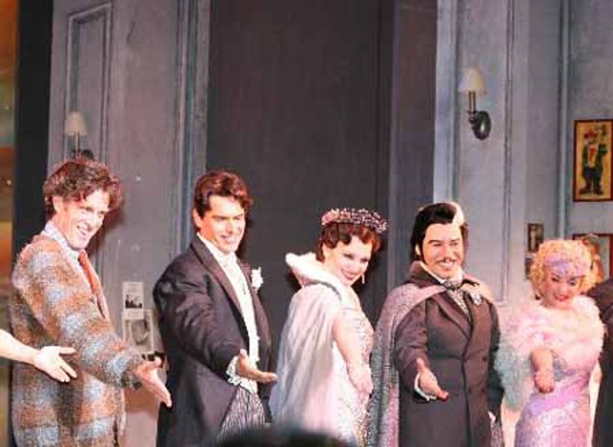 John Glover, Troy Britton Johnson, Beth Leavel, Danny Burstein and Jennifer Smith at 