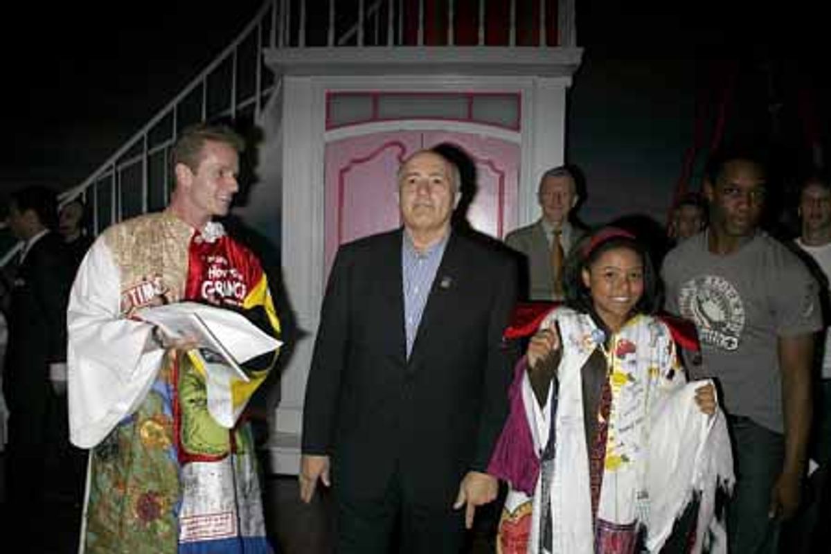 Equity Vice President Jean-Paul Richard (2nd Vice President and Chair of the Advisory Committee on Chorus Affairs) with Brian O'Brien (The Pirate Queen) and Brynn Williams (In My Life) at 