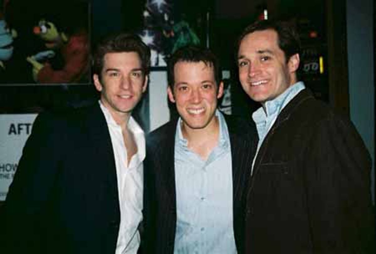 Andy Karl, John Tartaglia and Michael Shawn Lewis at 