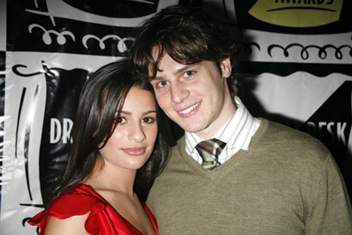 Lea Michele and Jonathan Groff at 